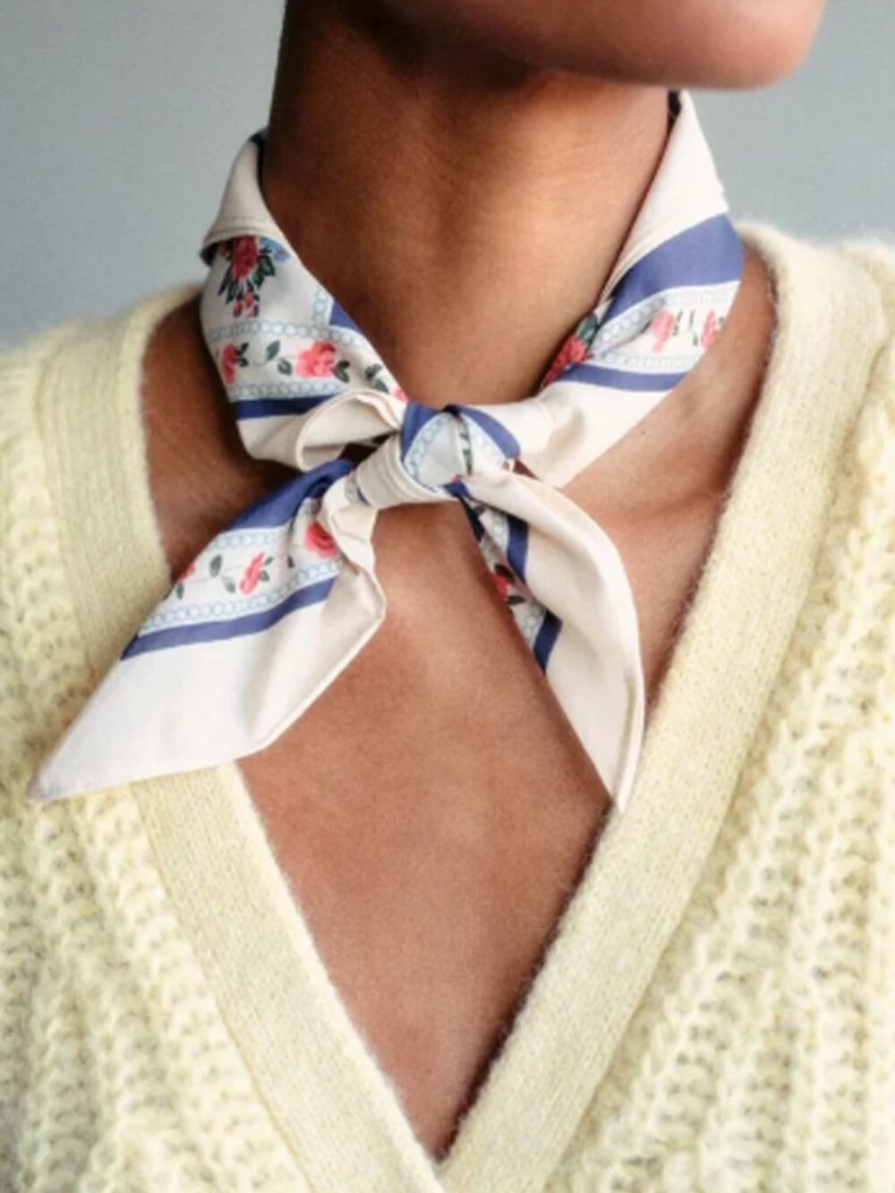NEW Sezane Scarf Margaret Blue